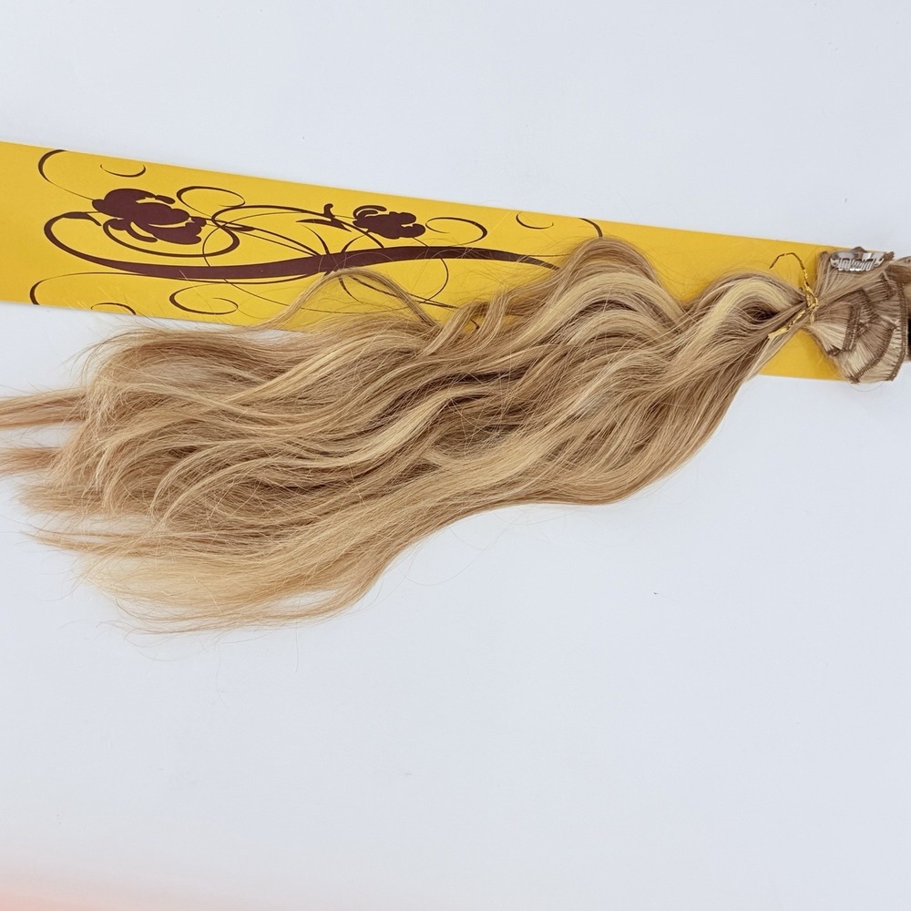 EURONEXT Remy Human Hair Extensions 18" Clip-In 10 Pc Dk Blonde Frost 374612